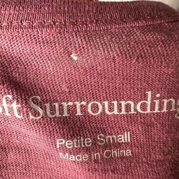 Soft Surroundings Pink Linen Blend T-Shirt Dress Size Small - Picture 7 of 7